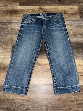 Kut From The Kloth Medium Wash Distressed Bermuda Shorts Size 4